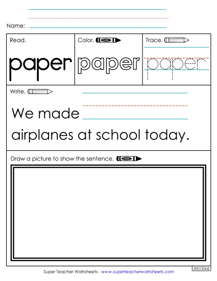 Worksheet 3: Paper