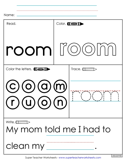 Worksheet 1: Room