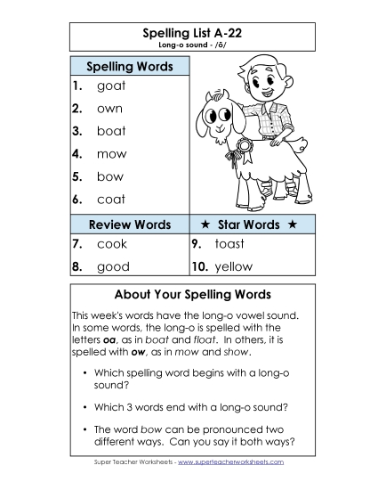 Spelling List A-22