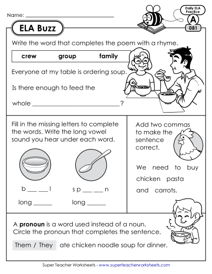 ELA Buzz: Week 17<br>Worksheets 81 through 85