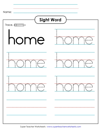 Trace the Word: Home