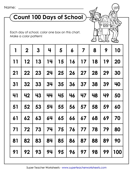 100 Table: Color 100 Days