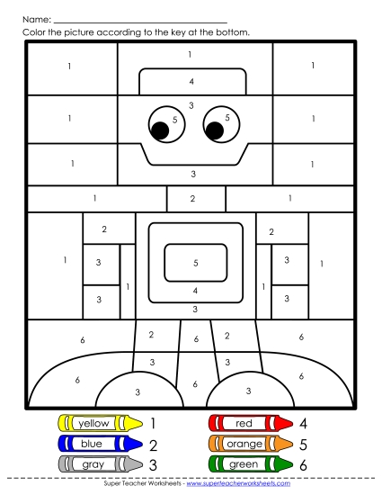 Color-by-Numbers - Robot