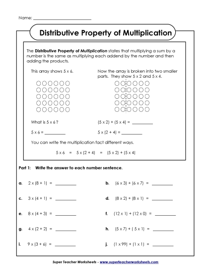 Distributive Property<br>(Intermediate #2)