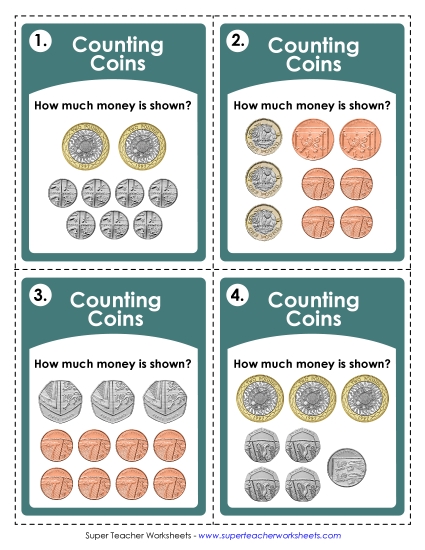 Task Cards: UK Pounds<br>(Intermediate Level)