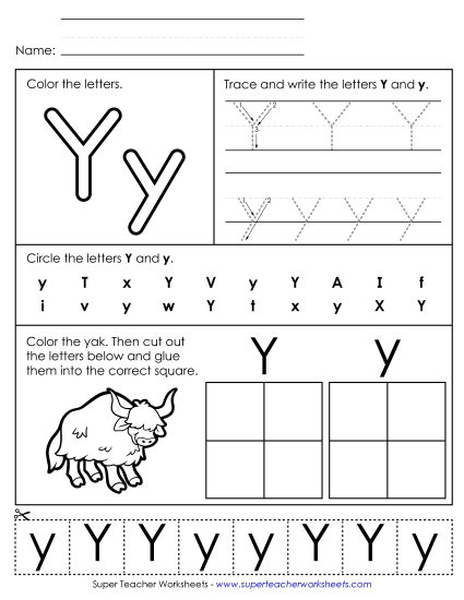 Letter Y - Mixed Skills (Basic)