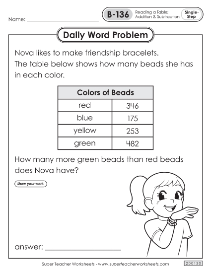 Daily Word Problems <br>B-136 through B-140
