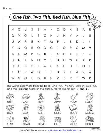 Word Search: One Fish, Two Fish