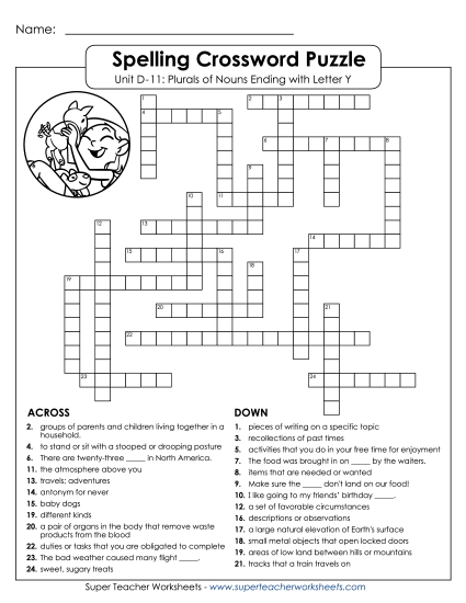 Crossword Puzzle (D-11) 