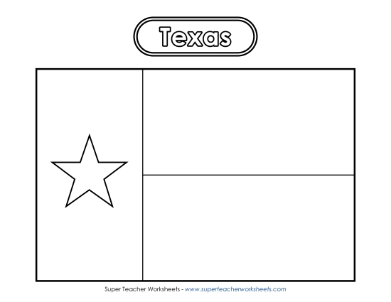 Texas Flag Coloring Page