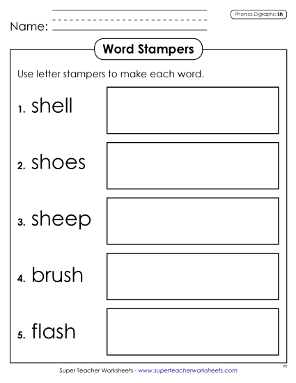 Letter Stampers (SH Words)