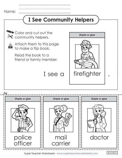 Community Helpers Flip Book #1