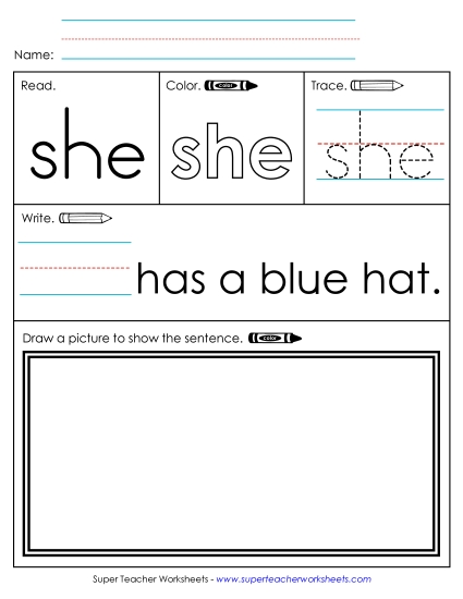 Worksheet 3: She