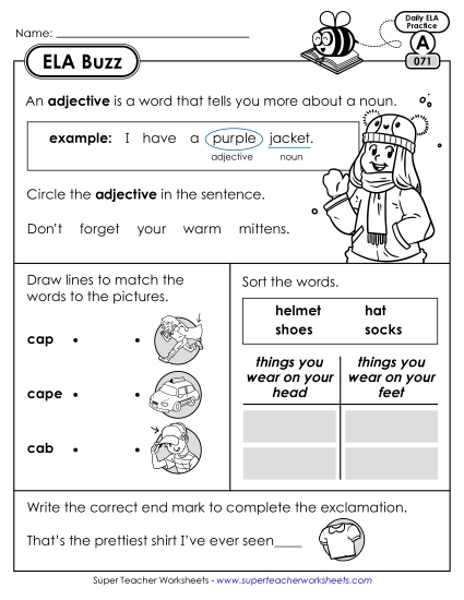 ELA Buzz: Week 15<br>Worksheets 71 through 75