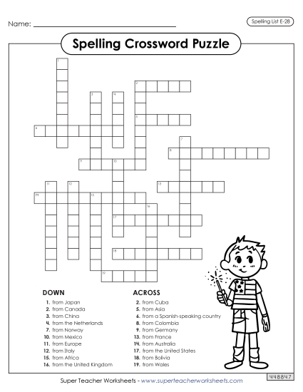 Crossword (E-28)