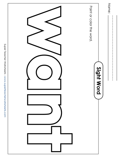 Paint or Color: Want