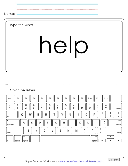 Type the Word: Help