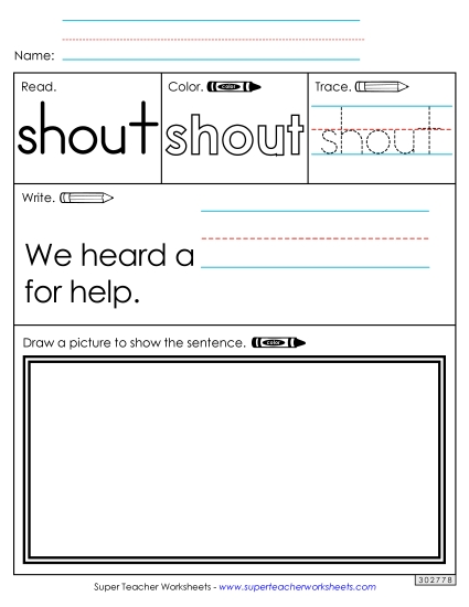 Worksheet 3: Shout