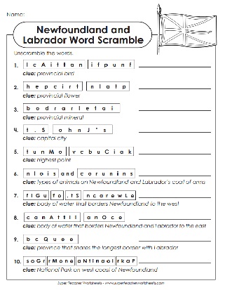 Newfoundland and Labrador Puzzle
