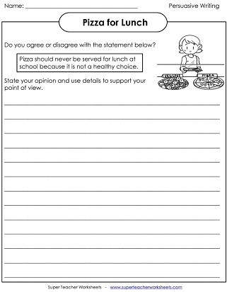 Persuasive Writing Worksheets
