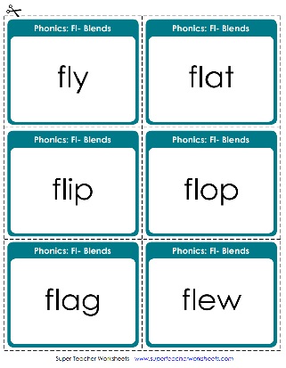 FL Blend Sound - Phonics Worksheets