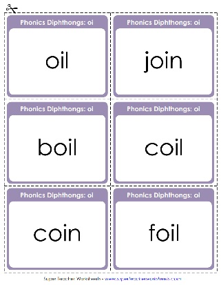 Vowel Sound OI Phonics Worksheets