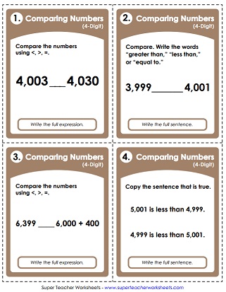 Place Value - Comparing Numbers