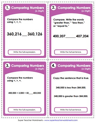 Place Value Task Cards