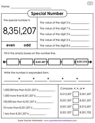Place Value Worksheets (Printable)