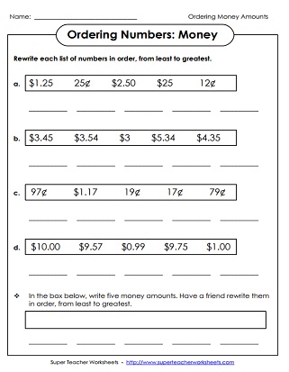 Place Value - Ordering Decimals