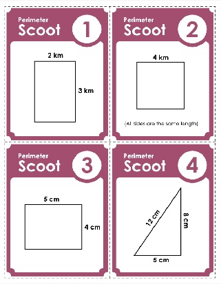 Scoot Perimeter Cards Game Worksheet