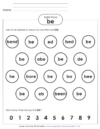 Recognize Sight Word