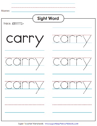 Sight Words 2nd and 3rd Grades