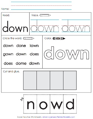 Snap Word - Down