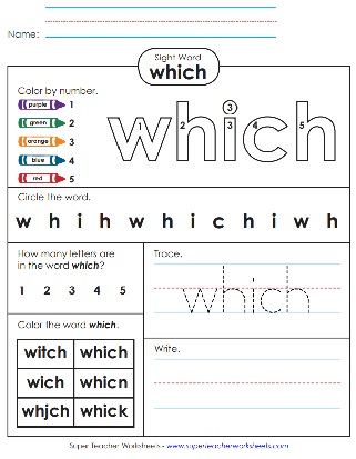 Which - Sight Words