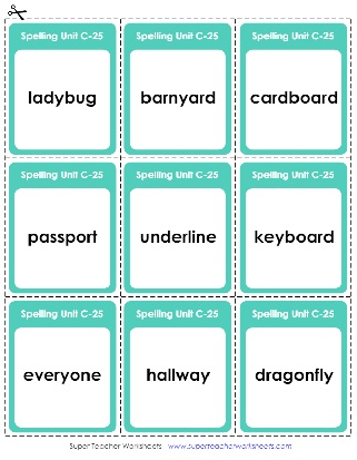 Third Grade Spelling Flashcards