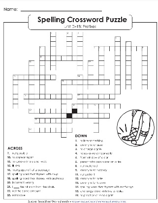 Fourth Grade Spelling Crossword Puzzle