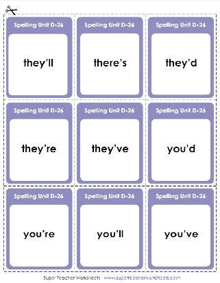 Grade 4 Spelling Flashcards